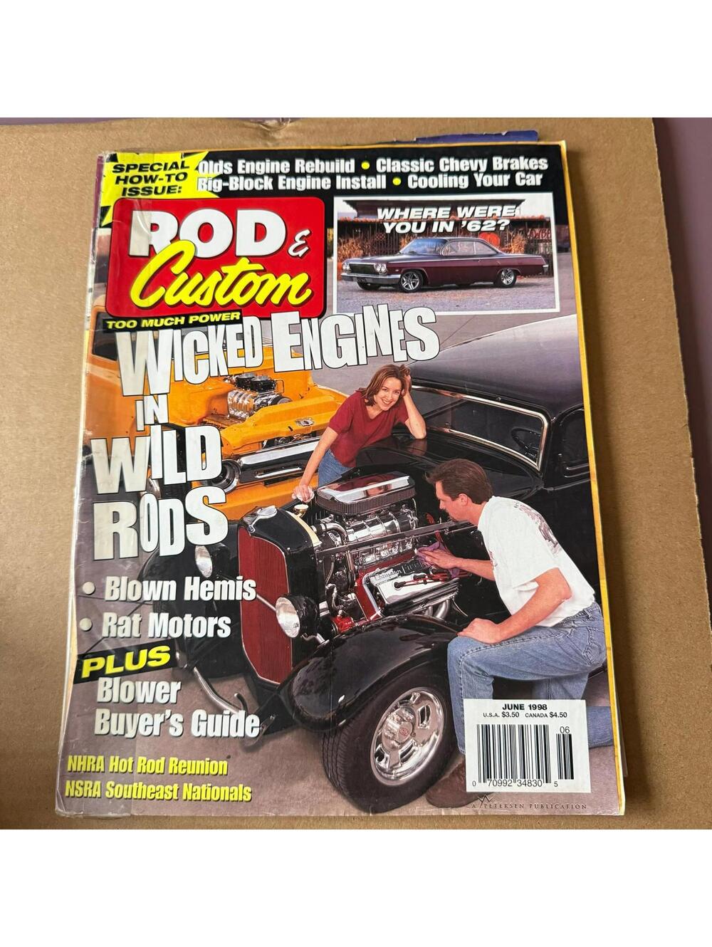 Vintage Hot Rodder Chevy Auto Magazine Custom Rodder B2